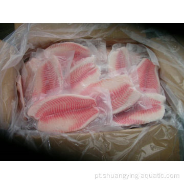 Filés de peixe de tilápia preta congelada fornecida IVP sem pele